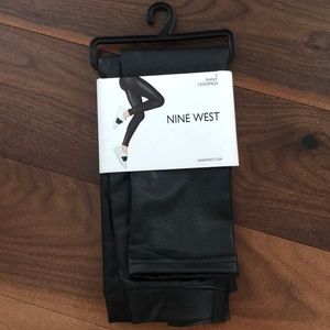 NWT black faux leather leggings